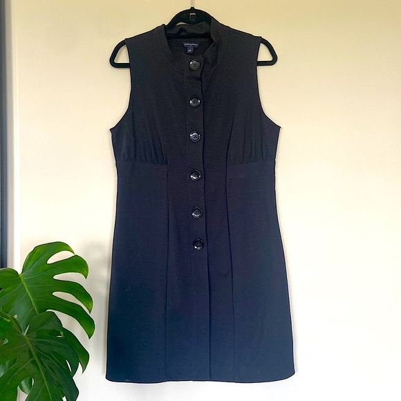Banana Republic Little Black Dress with Button Detail - Picture 1 of 1